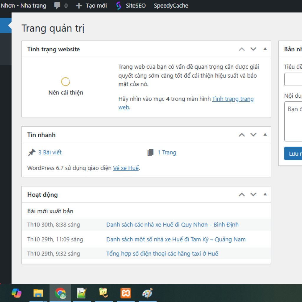 hinh anh trang admin wordpress