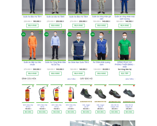 full code website bán hàng theo mẫu bảo hộ lao động