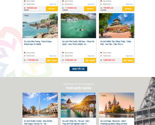 Full code website du lịch chuyên nghiệp tương tự bến thành tourist